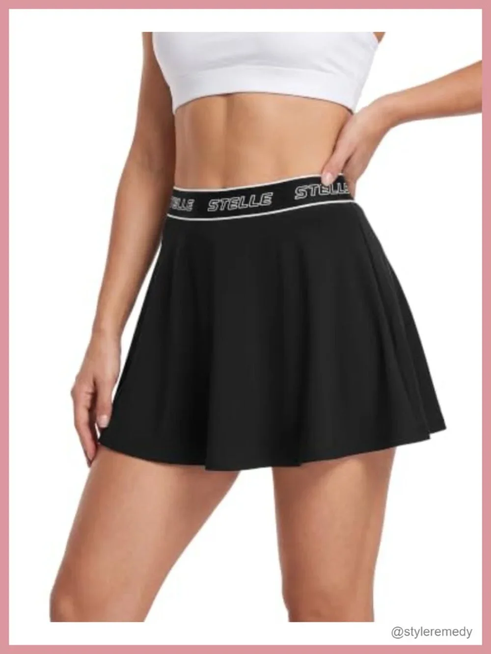 High Waisted Tennis Skirt with Pockets Athletic Skort